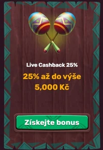 Další bonusy - Cashback